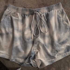 SHEIN Gray Tie-Dye Lounge Shorts